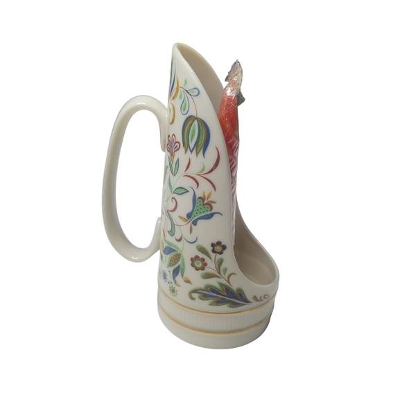 Lenox Colonial-Style Hurricane Candle Holder With A Matching Candle - Picture 1 of 8